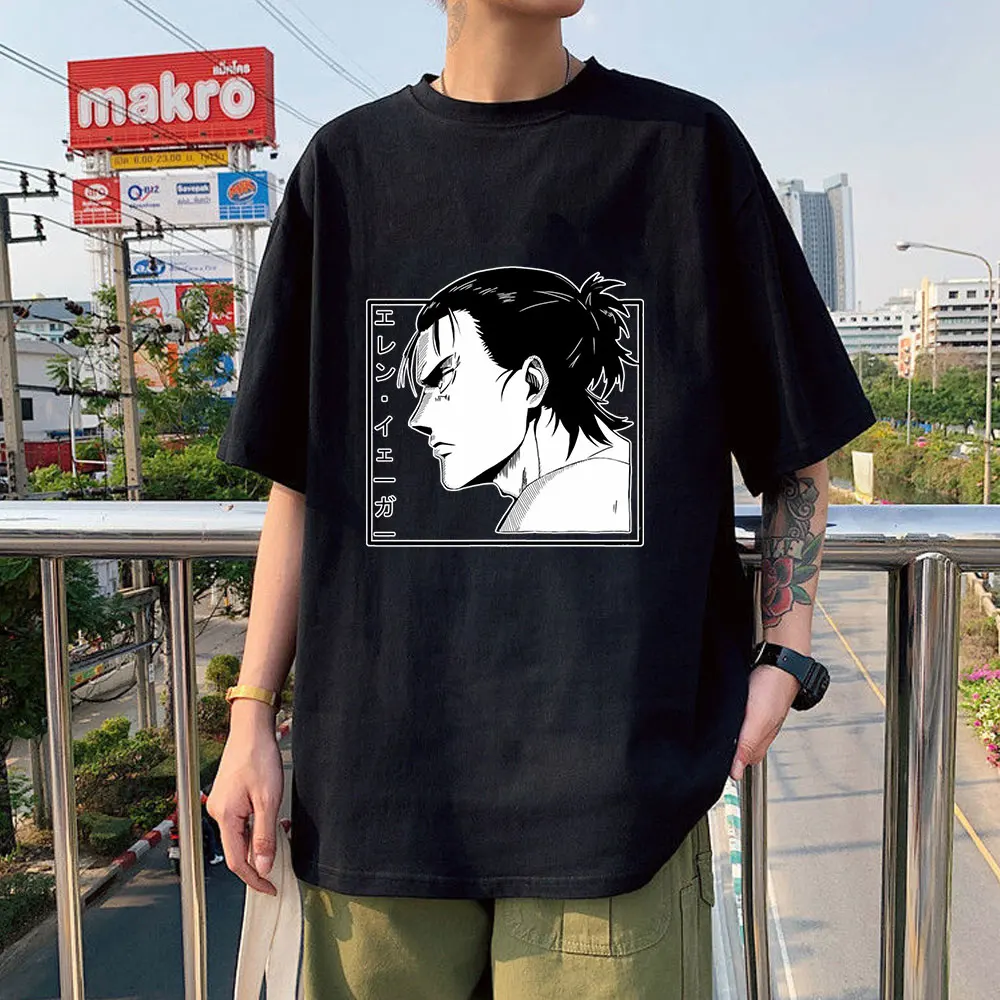 

Мужская хлопковая футболка с коротким рукавом, свободного покроя