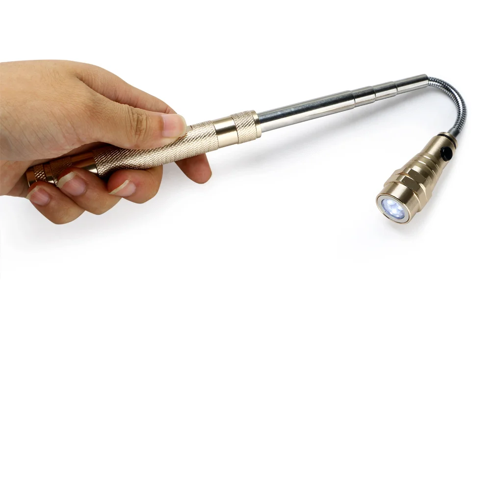 

Магнитный Выдвижной светодиодный фонарик, телескопический удлиняющийся фонарь с намагниченной головкой, водонепроницаемый инструмент дл...