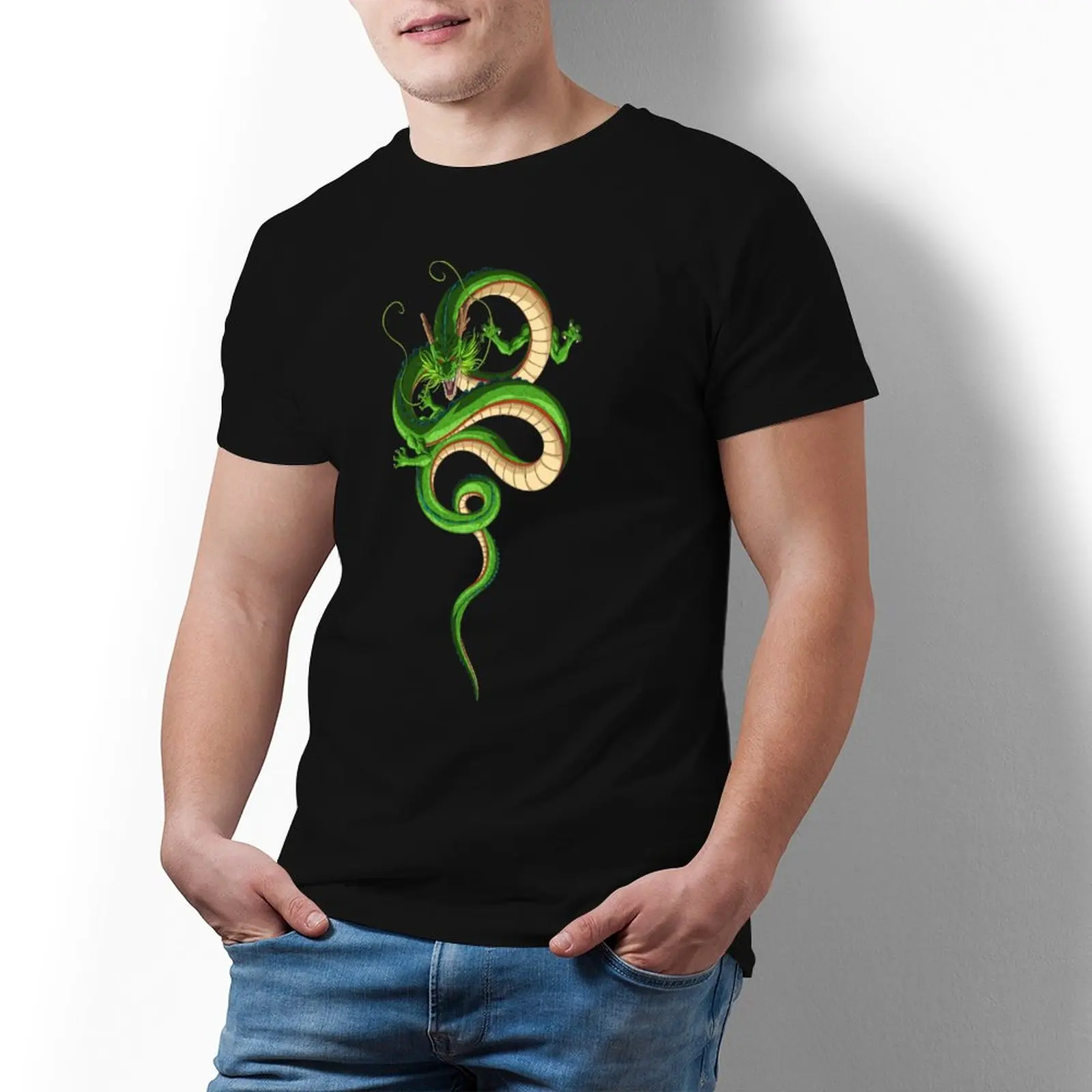 

Bandai Dragon Ball Shenron Dragon T Shirt Manga Oversized Cute T-Shirt Printed 100 Cotton Tshirt Men