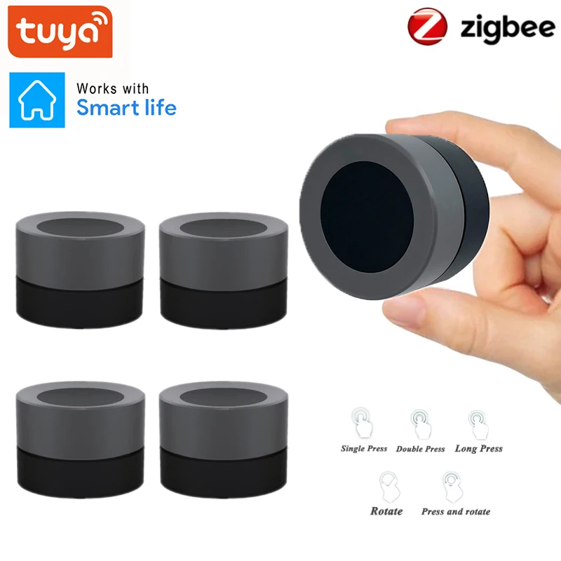 

1/5 шт., беспроводной кнопочный контроллер Tuya ZigBee для умного дома