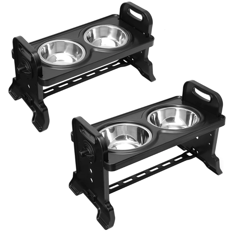 

Feeding Dish Stainless Steel Elevated Foldable Pet Bowls Puppy for Cat Dish