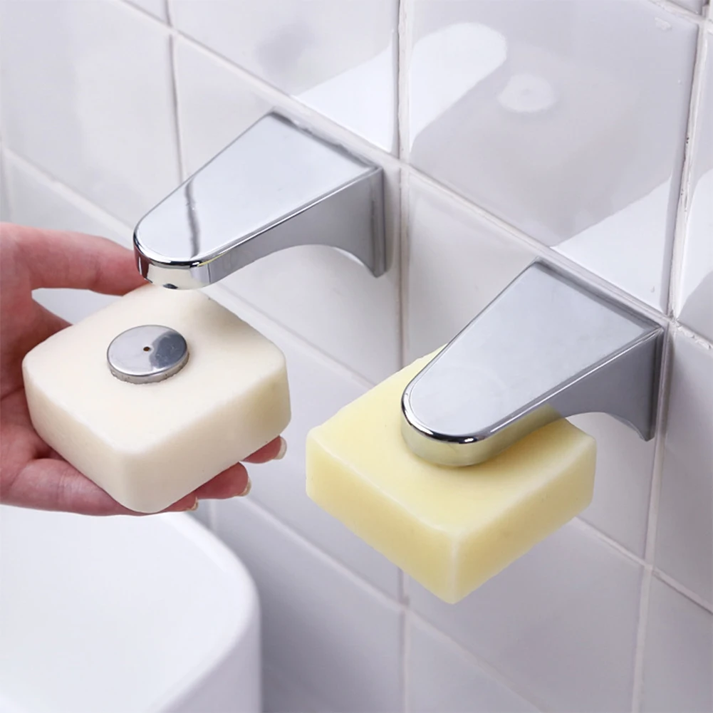 

Magnetic Soap Dish Soap Holder Elegent Tool Free Rustproof Sponge Holder Dish Holder Soap Dish For Bathroom Shower Home