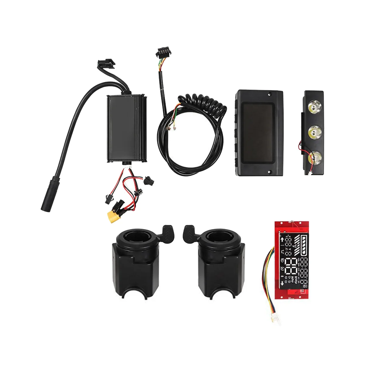 

For KUGOO 8 Inch Dashboard Controller+Motherboard Display+LED Light Handle Kit Electric Scooter Accessories