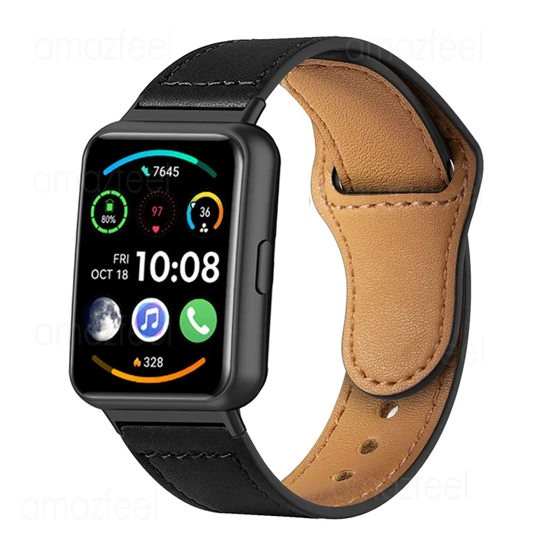 

For Huawei Watch Fit 2 Genuine Leather Strap Bracelets Replacement Belt For Huawei Watch Fit Smart Watch Band Accessories Correa