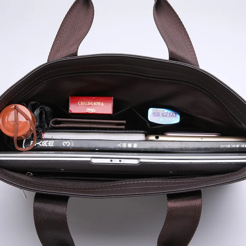 2023 Expandable Briefcase For Men Women Men'S Business Commuter Handbags Pu Leather Travel Business Bag Shoulder Messenger Bags