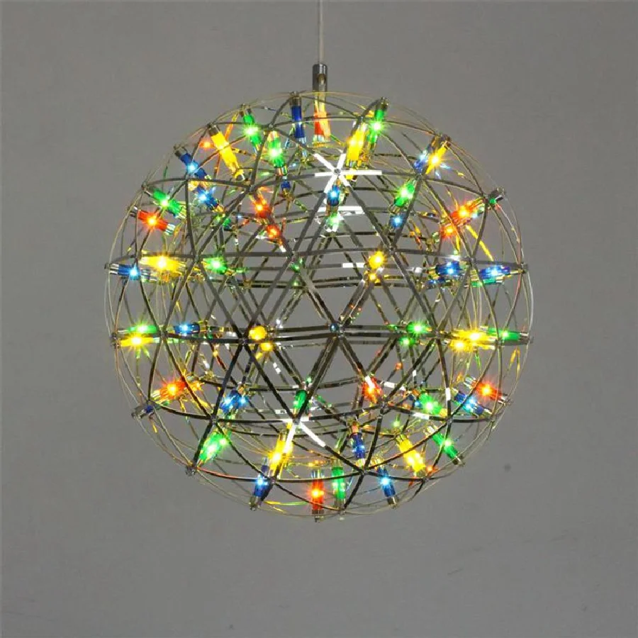 

LukLoy Modern Colored Sparkle Ball Chandelier Holiday Christmas Decoration Colored Lights Lamp Restaurant Decoration Lights