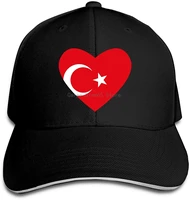 flag of turkey heart hat baseball cap duck tongue cap sunhat fashion cap
