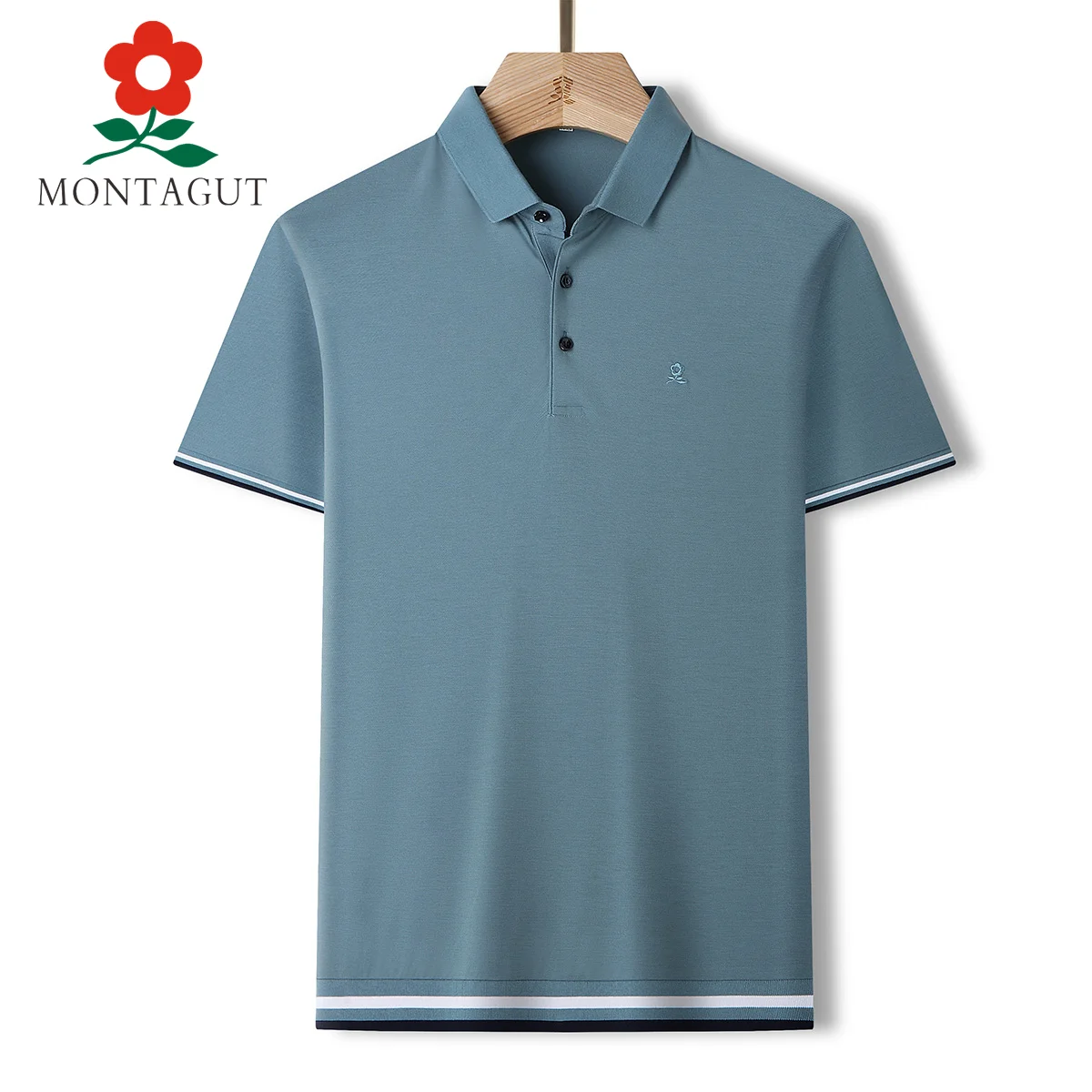 

Montagut [breathable and comfortable] summer new style simple leisure versatile men's POLO T-shirt short sleeve