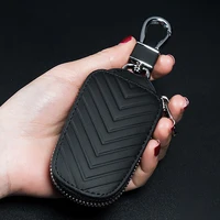 new genuine leather car key zipper multi function remote control protector cover small wallets zipper car key car keys