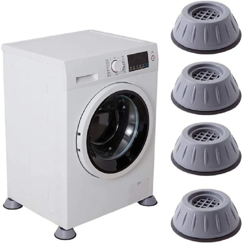 

4Pcs Anti Vibration Feet Pads Rubber Legs Slipstop Silent Skid Raiser Mat For Washing Machine Bed furniture Support Accessories