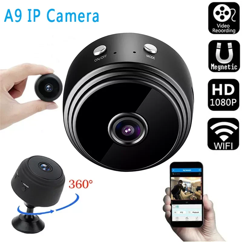 

Free Shipping Mini IP Camera Recorders Wireless WiFi HD 1080P Network Monitor Security Home Camer micro Video A9 Mini Camera fas