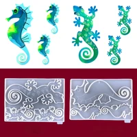 gecko ornament decoration silicone mold diy pendant crystal epoxy resin mold gecko wall hanging glue mold craft casting tools