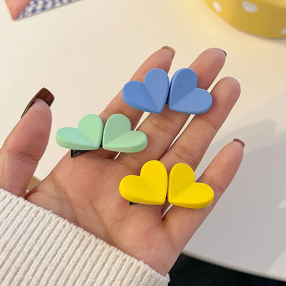 

Candy Color Love Hairpins Girls Sweet Cute Bangs Clip Side ins Broken Hair Side Clips New Kids Hairpin Headwear Hair Accessories