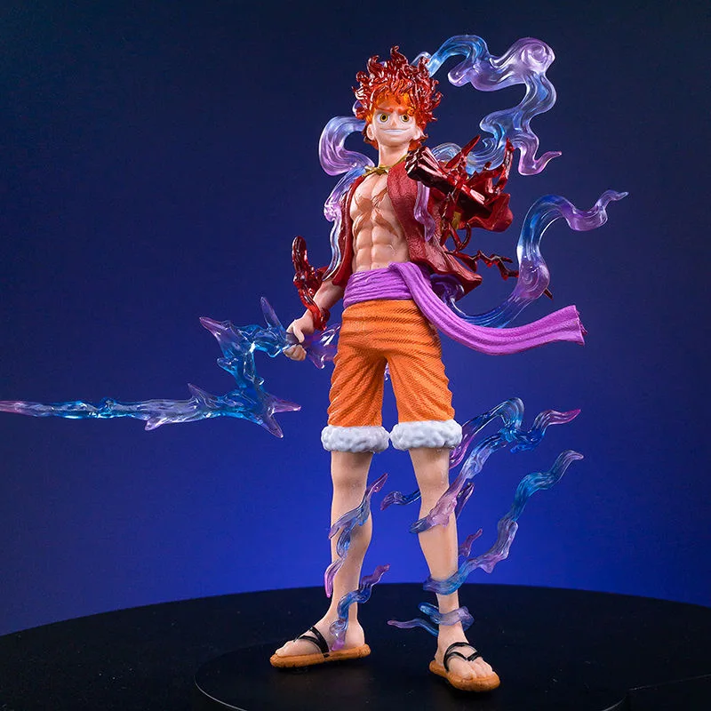 

18cm Anime One Piece Luffy Gear 5 Action Figure Sun God Nikka Figurine Statue Toys