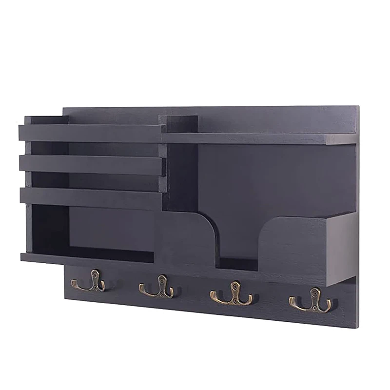 Настенный держатель для ключей с полкой