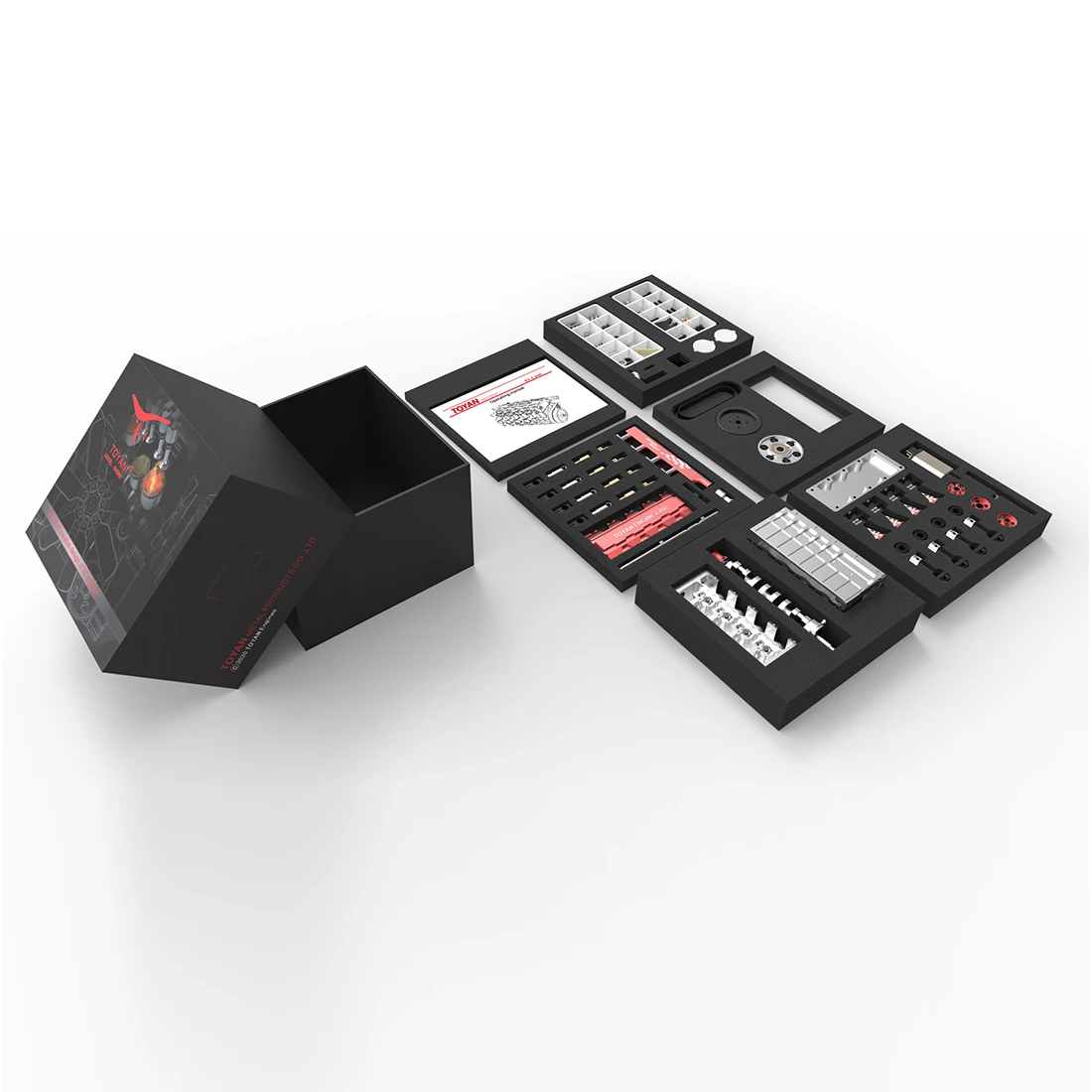 TOYAN FS-L400 14cc линейный четырехцилиндровый четырехтактный нитродвигатель с водяным