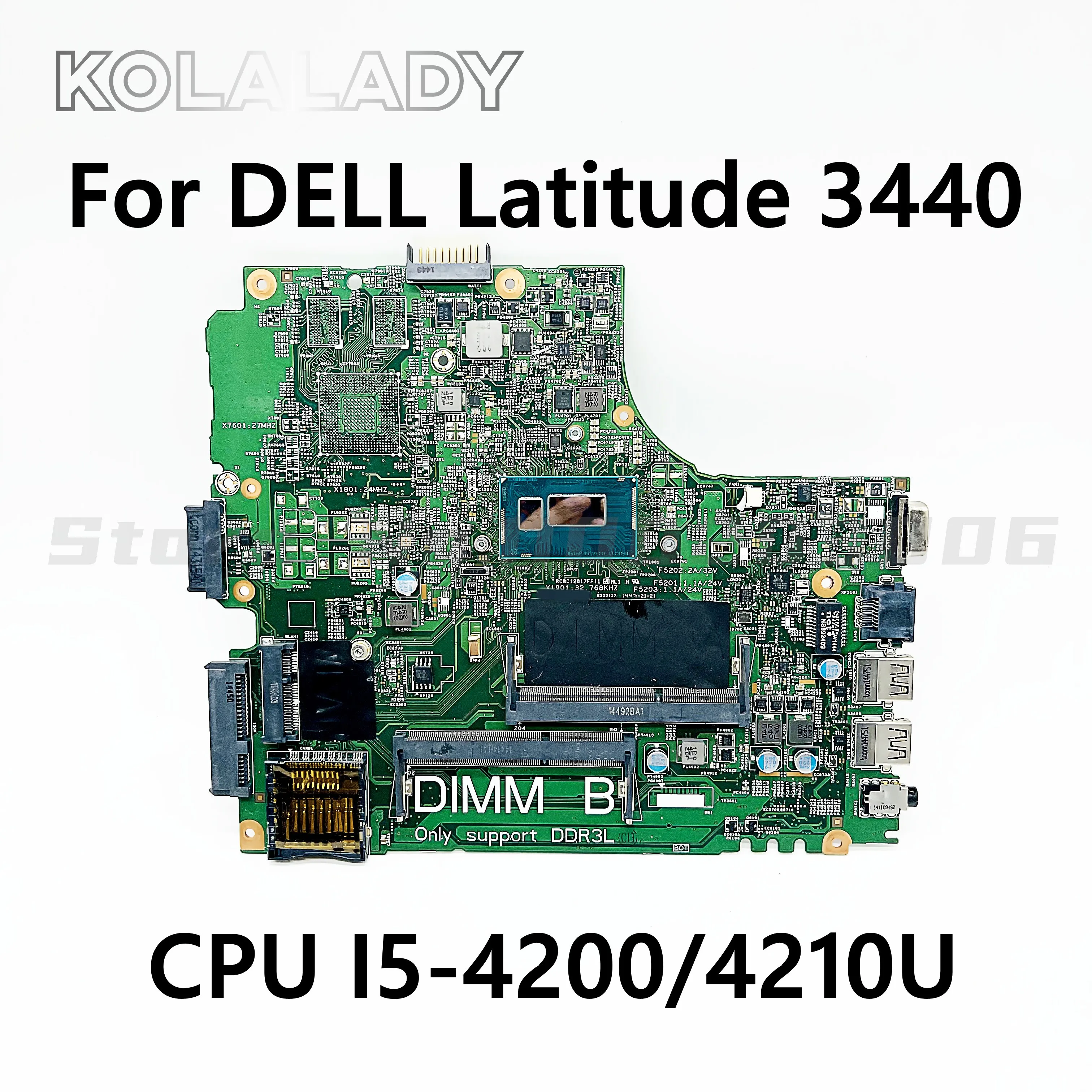 

Фонарь 0W65G8 W65G8 для материнской платы ноутбука Dell Latitude 3440, фонарь MB 13221-1 WVPHP W/фонарь/4210U 100%, протестирован