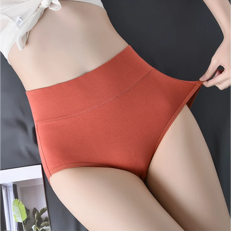 

High waist women's underwear large size XXXXL soft cotton warm palace COMFORTABLE panties Female sexy Seamless Briefs