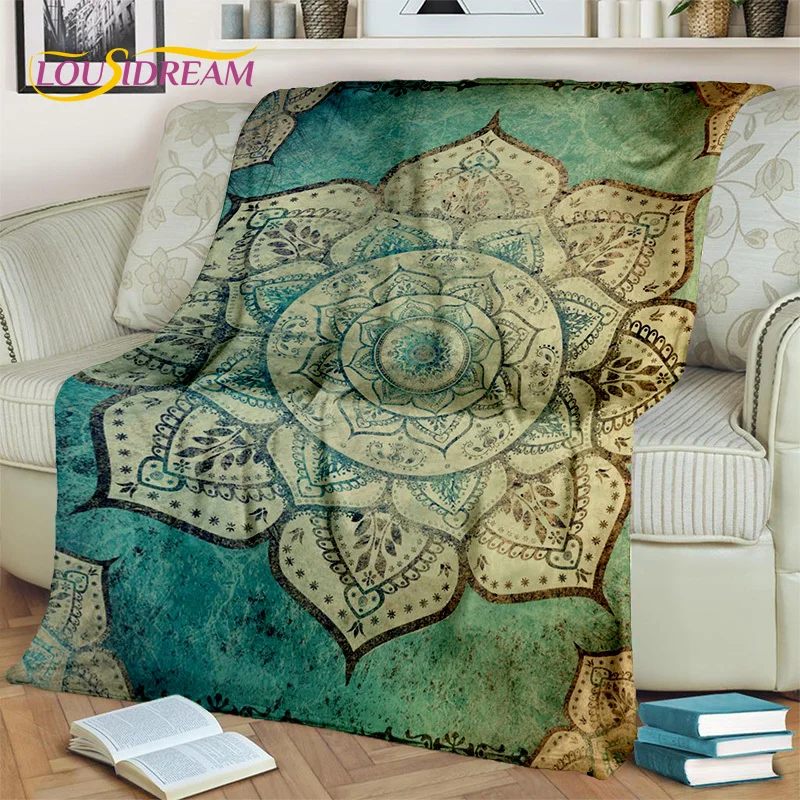 Одеяло 3D в богемном стиле для медитации мандалы природный дух йоги мягкое одеяло