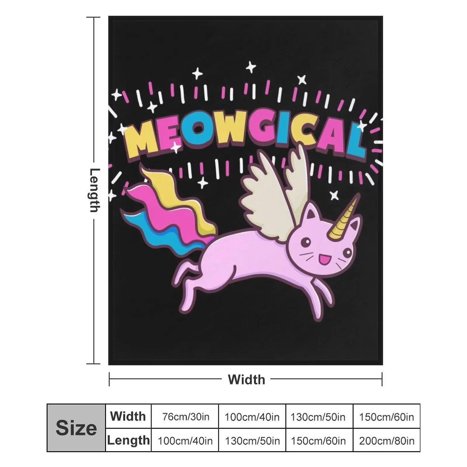 Единорог Кот | Одеяло Meowgical Rainbow большое одеяло для малышей одеяла