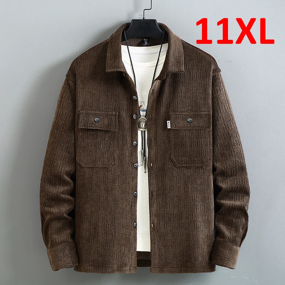 

2023 New Spring Men Vintage Coat Plus Cargo s Male Fashion Causal Button Jacket Big Size 10XL 11XL