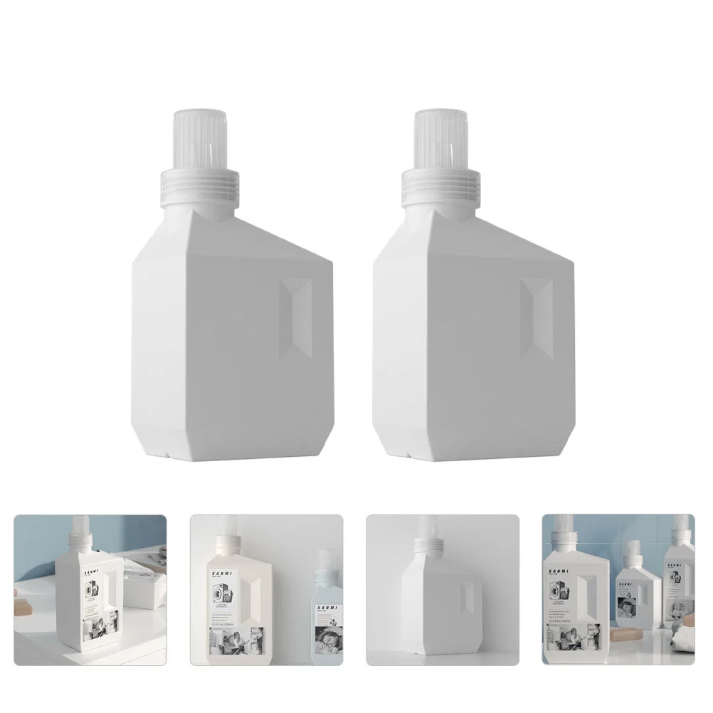 

2Pcs Detergent Liquid Laundry Room Laundry Soap Refillable Sub Container for Bathroom Home Storage Travel
