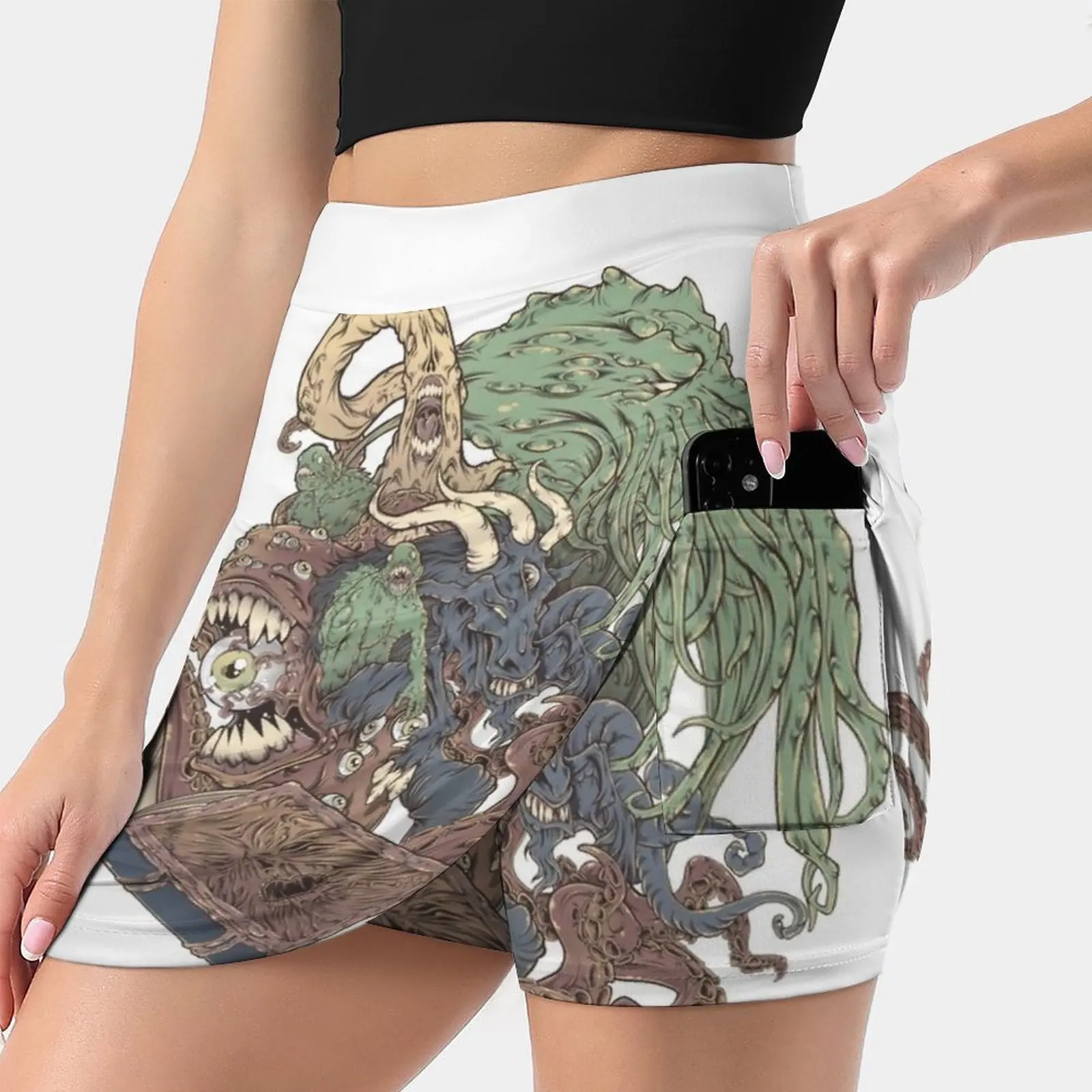 

Женская Спортивная юбка с карманами, модная юбка в Корейском стиле, юбки Lovecraft Hplovecraft 4Xl