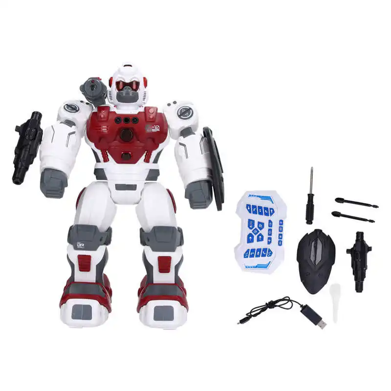 

RC Smart Robot Toys Storytelling LED Remote Control Intelligent Sensor Robot Light Spray with Protective Shield for Home for