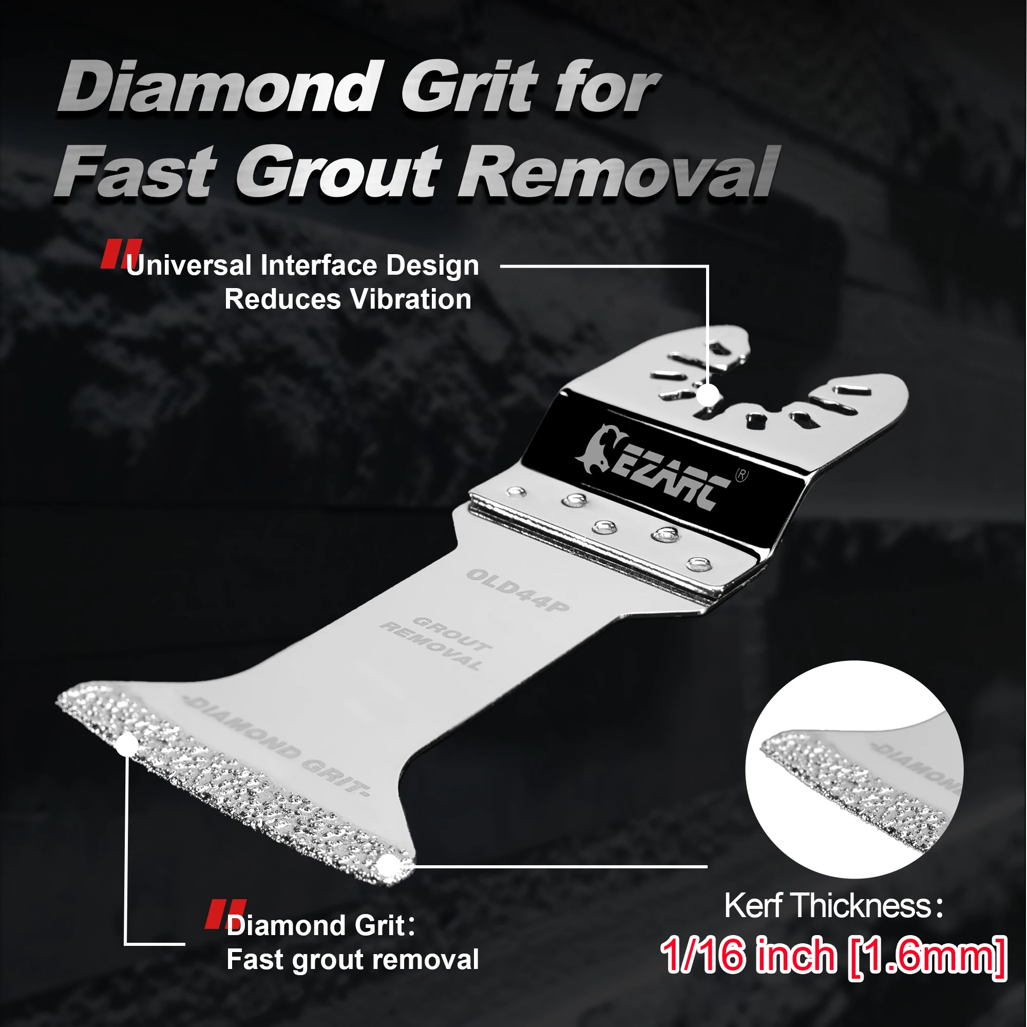 EZARC 3 шт. алмазные осциллирующие лезвия многофункциональный инструмент