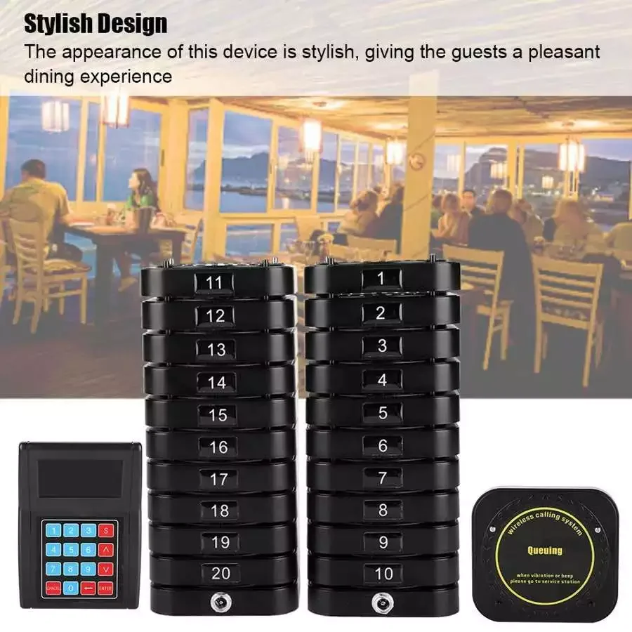 

Wireless Calling Pagers System SU-669-S Waiter Pager Call Customer Paging Queue System Meal Extractor Queuing Receivers for cafe