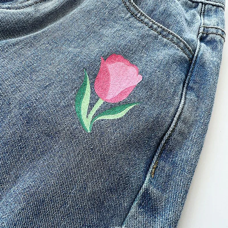 Женские объемные джинсы со стразами женские весенне-осенние брюки с высокой