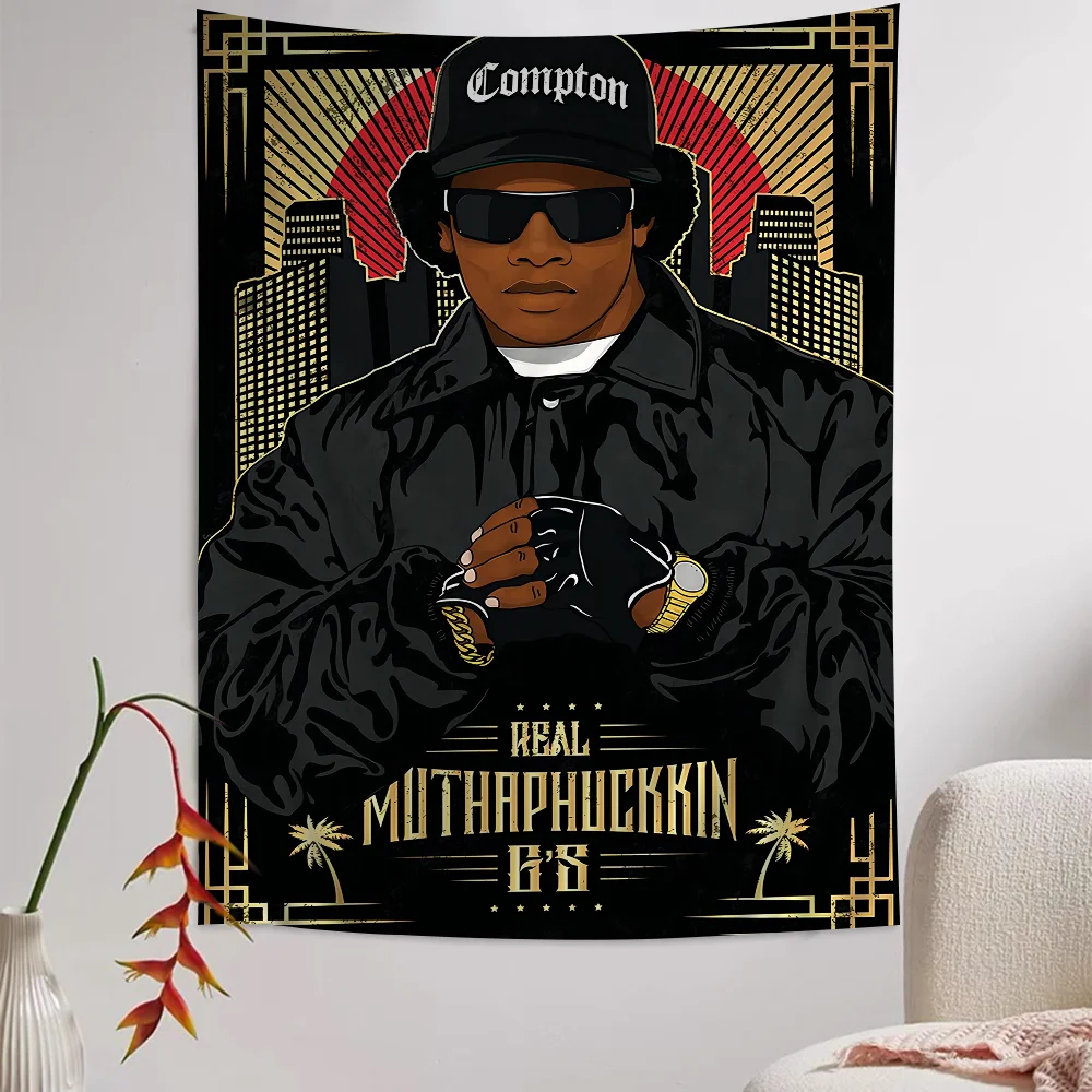 Хип-хоп Музыка Звезды Ice Cube Eazy-E Гобелен Современный Европейский Ретро