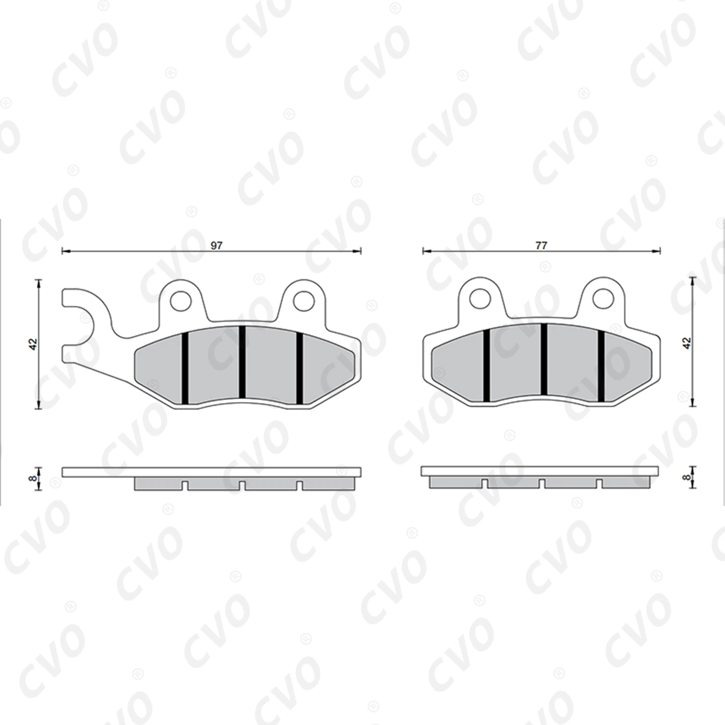 Фото Тормозные колодки для мотоциклов DAYANG VRS125/ VRF150/VRS150/VRC150/ADV150/VPS125. Лидер продаж оптом. Дисковые тормозные колодки. №5