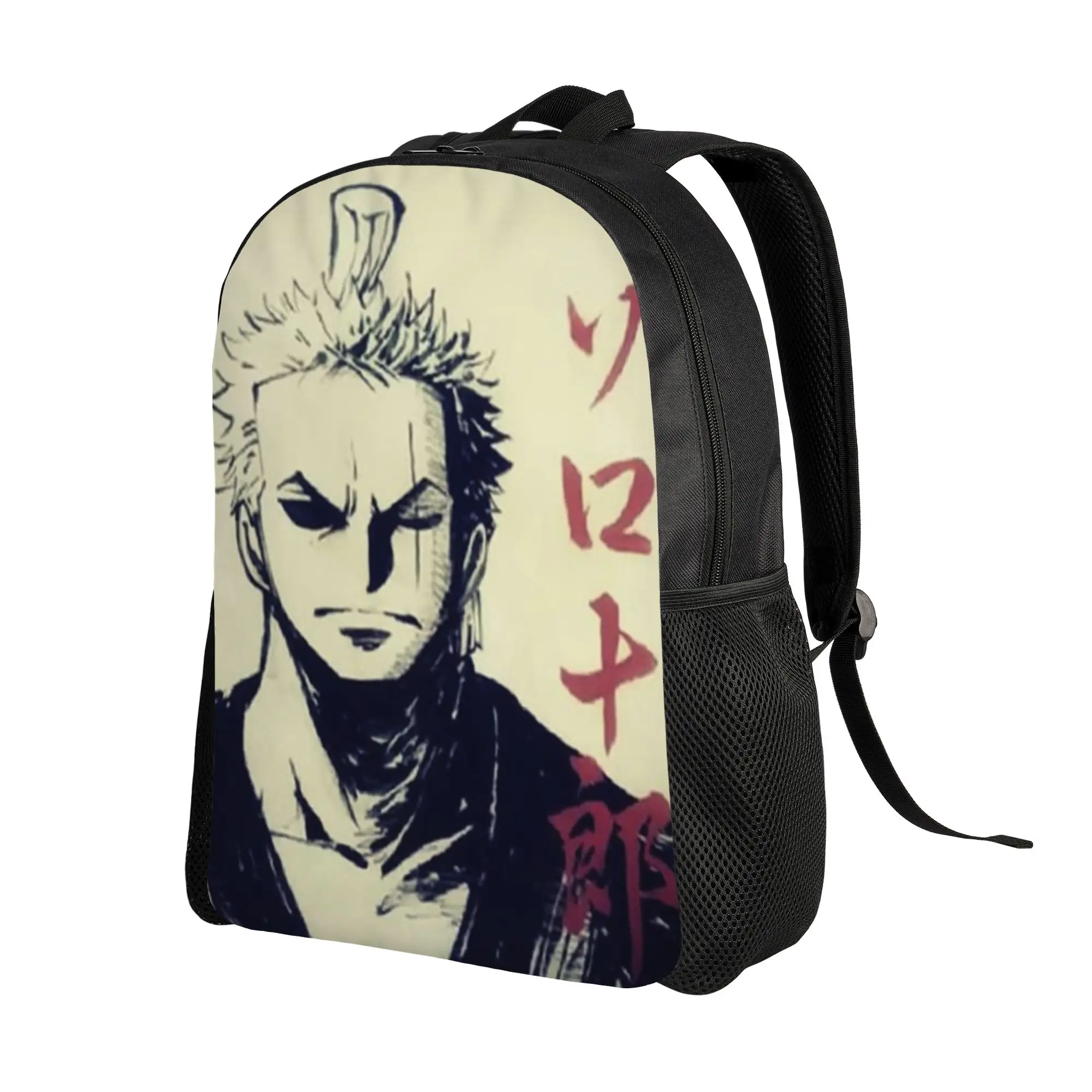 Фото Рюкзак Zoro Bow Wano Wanted Paper в стиле Зоро-Джуро для подростков, школьный рюкзак Roronoa Zoro One Piece, повседневный рюкзак для мужчин, сумка через плечо для ноутбука №2