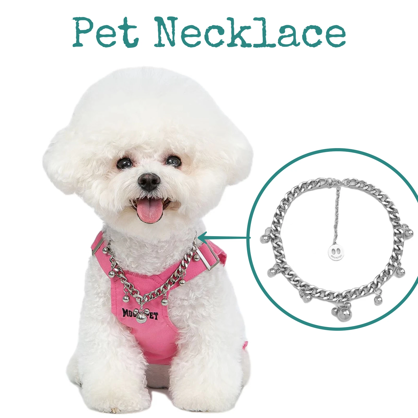 Original Pet Dog Planet Necklace Accessories Cat Small Dog Lovely Bear Style Kawaii Jewelry Bell Collar For Teddy Bichon Cat Toy