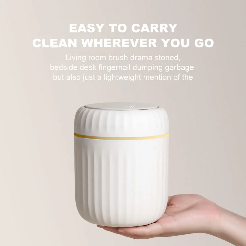 Мини-настольная Корзина Для Мусора 2024 Новая Круглая Форма С Крышкой