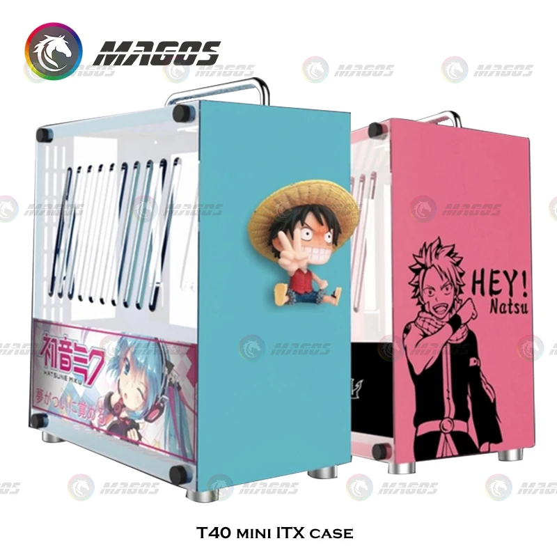 Компьютер Женский, мини-компьютер, телефон с поддержкой SFX/Φ PSU, ПК с водяным охлаждением, настольный игровой шкаф, шасси «сделай сам», цветной мультяшный компьютер