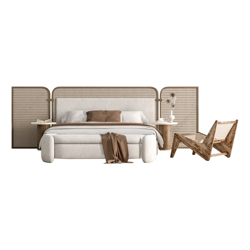 

The product can be customized. Modern new Chinese style beds, high-end hotels, boutique guest rooms, furniture sample rooms, hom