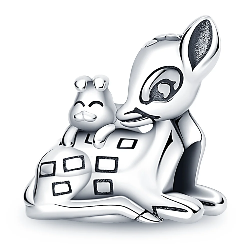 

Новинка, Лидер продаж, подвески в виде сердца «Мама и олень», оригинальный браслет Pandora для женщин, Изящные Ювелирные изделия, подарок «сдела...