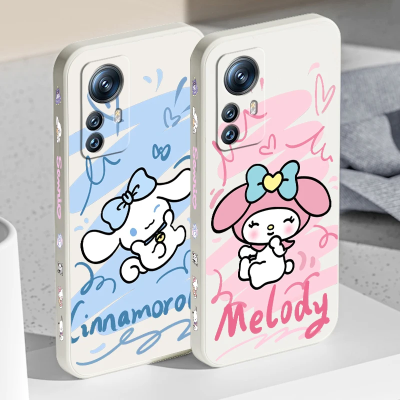 Левый шнур Cinnamoroll Kuromi Sanrio для Xiaomi Mi 14 13T 13 12T 12 11T 11i 11 A3 10T 10 9 Pro Lite Ультратонкий ТПУ
