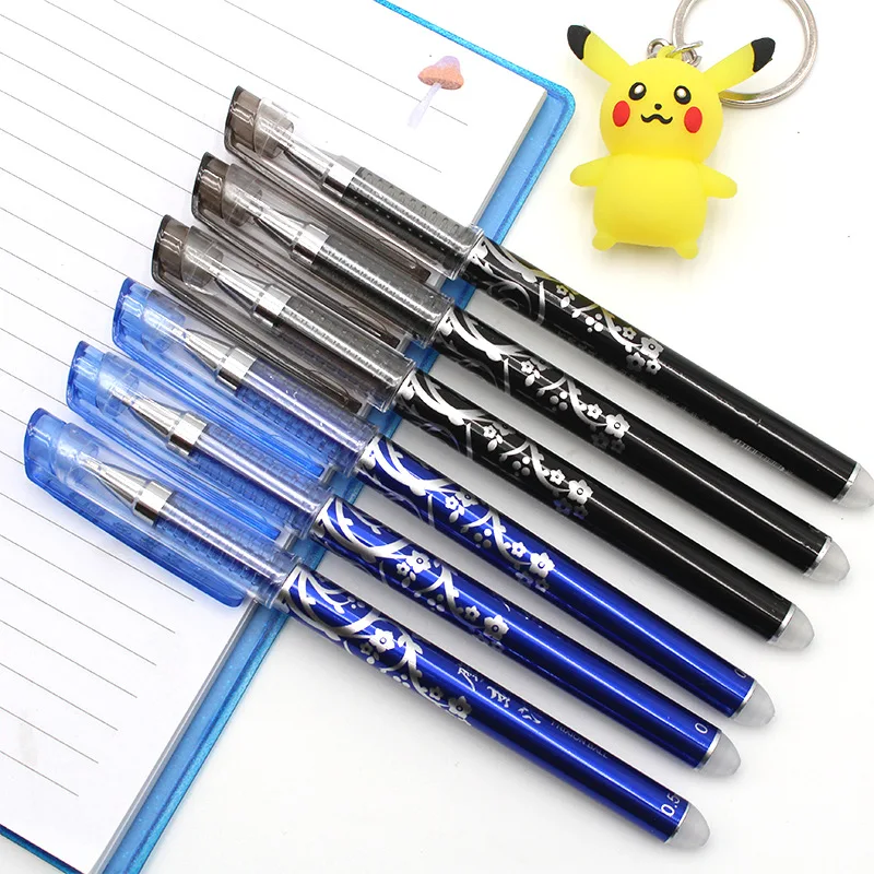 

5/10PCS 0.5mm Writing Nib Rod Erasable Ballpoint Pen Erase Blue Black Ink Refill School Student Stationery Office Supplies