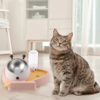 siphon automatic cat feeder drinking bowl for dogs wet cat food container stainless steel bowl pet supplies dog feeding bowl