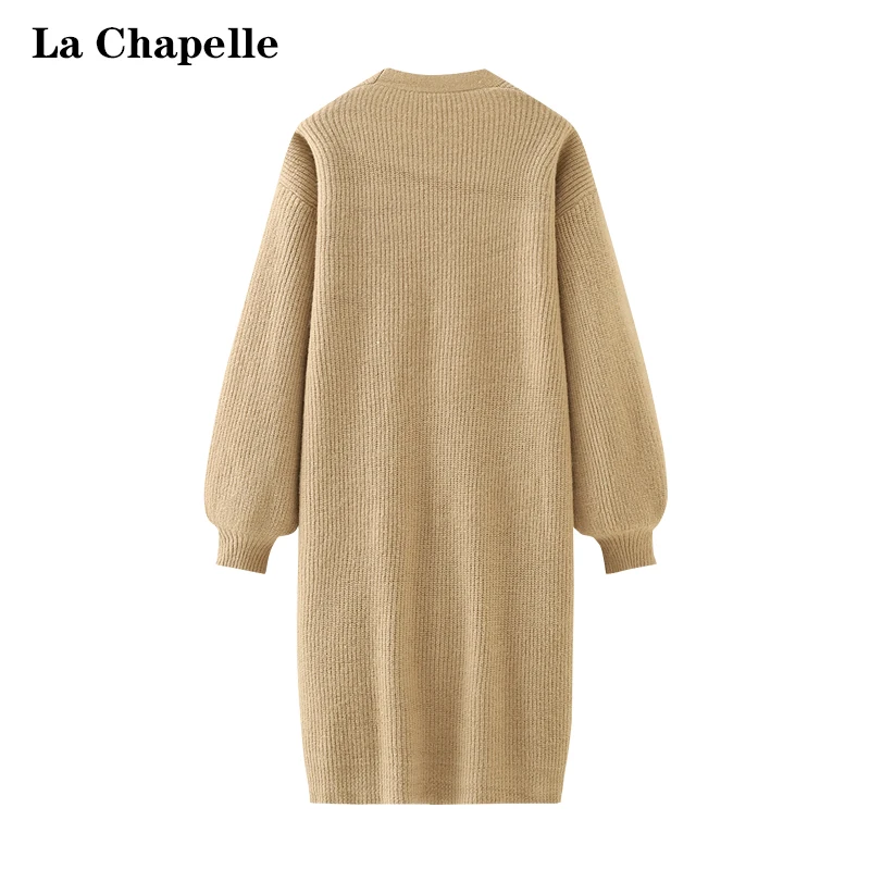 La Chabell 2023 осенне-зимний утолщенный мягкий клейкий вязаный кардиган High Sense Idle Sle