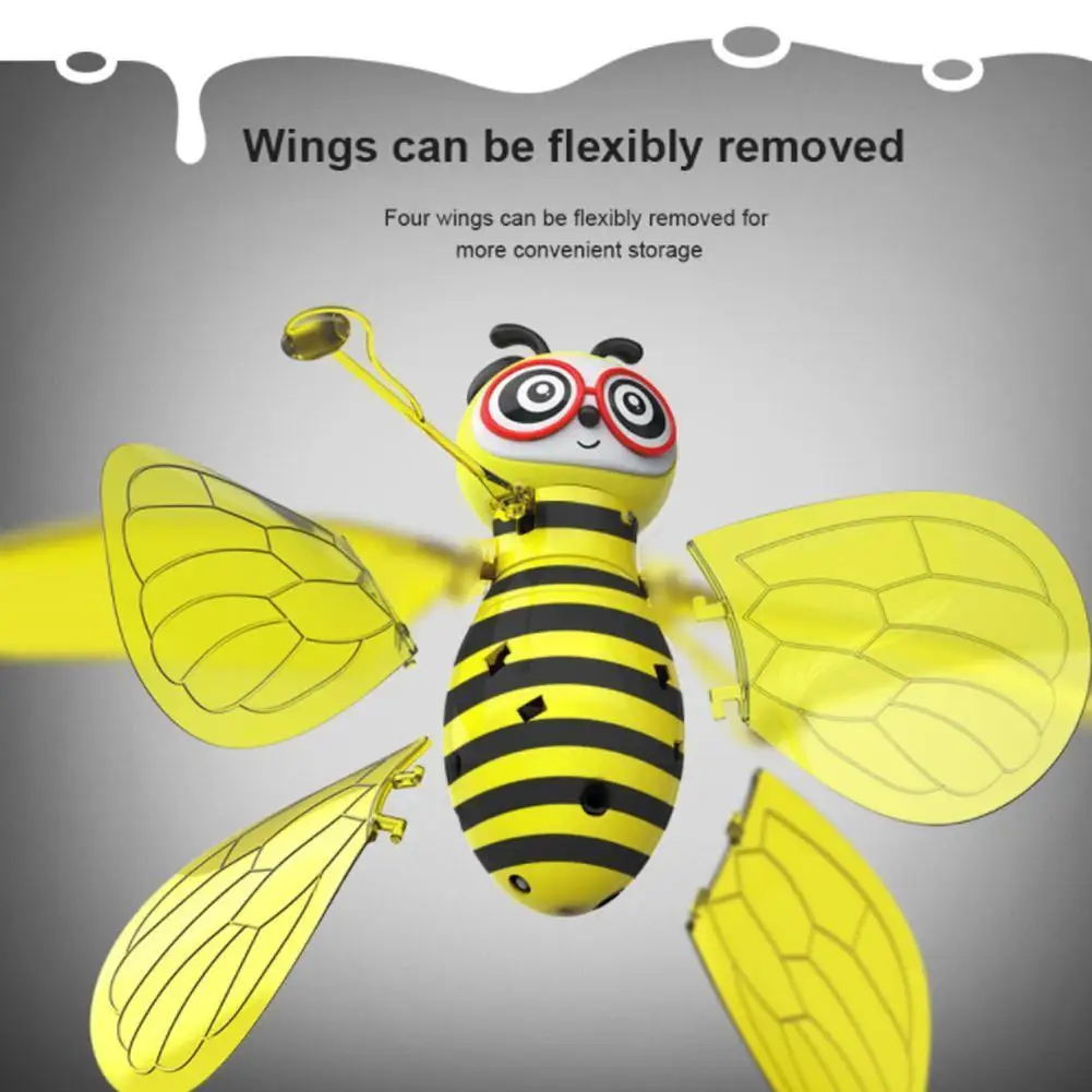 

Cute Bee Mini Helicopter Electronic Infrared Induction Gesture Suspension Aircraft Bee Kids Sensor Small Gift Toys Aircraft T0m0