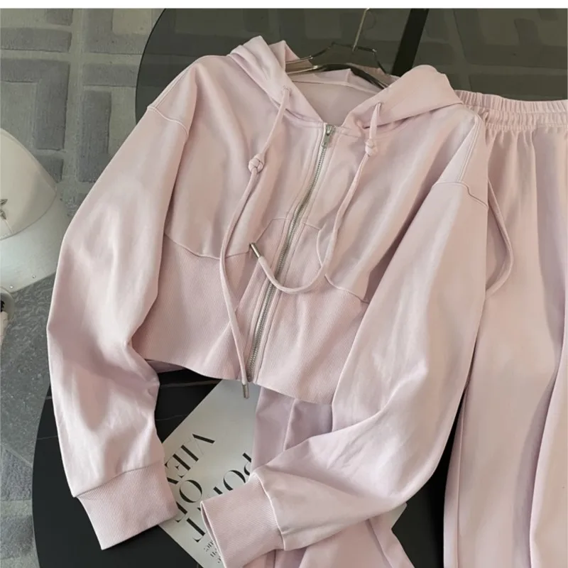 Комплект из 2 предметов: Вязаная толстовка с капюшоном и штаны на весну/Осень/зиму