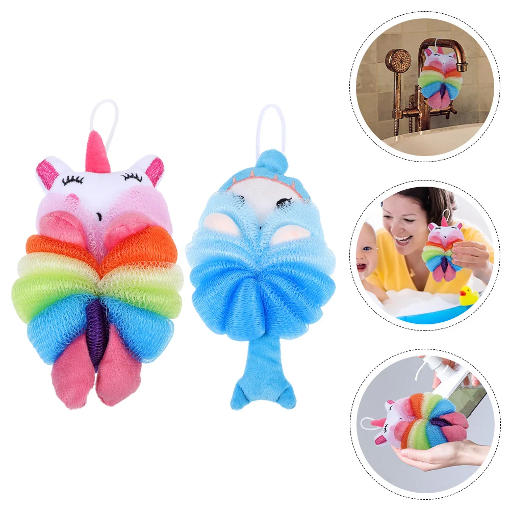 

Cartoon Sponge Scrubbersbody Bath Exfoliating Balls Kids Scrubber Clothes Wash Loofah Shower