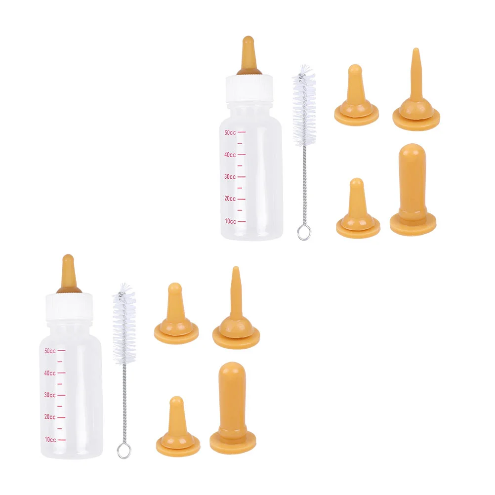 

2 Set Rabbit Feeder Feeding Bottle Household Pet Feeders Dog Nursing Bottles Supplies 12X3.5X3.5cm Silica Gel Cat Kit Newborn