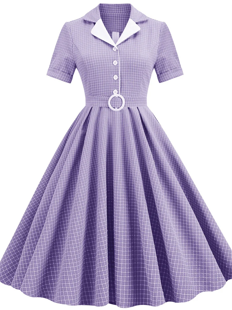 

Женское платье средней длины на пуговицах, бирюзовое платье с коротким рукавом, воротником-стойкой и поясом, в винтажном стиле 50-х годов, 2022