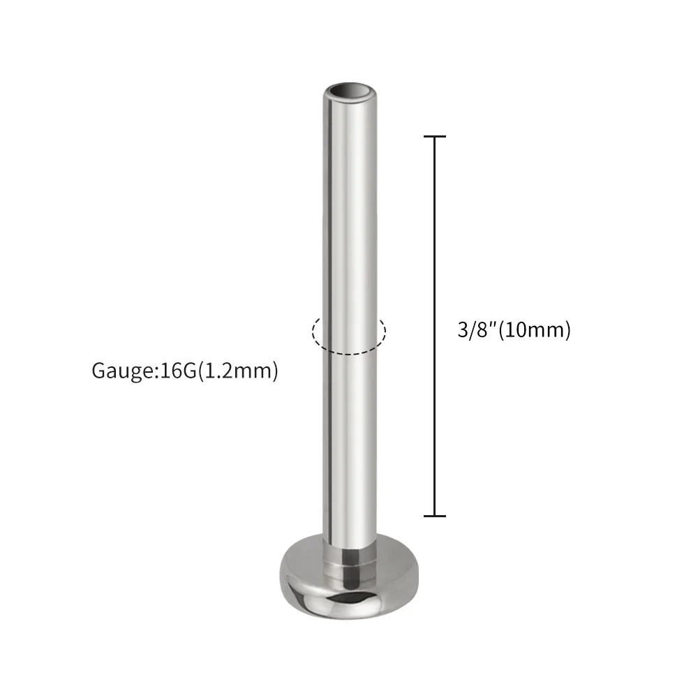 

5 шт./лот ASTM F136 Титан 16G безрезьбовой вставной сменный плоский задний столб