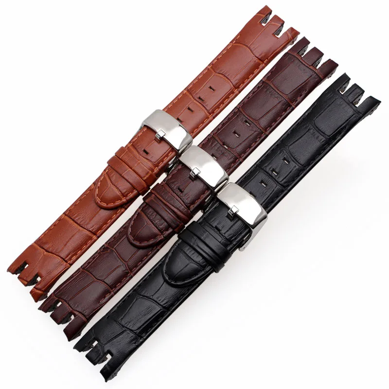 Ремешок для часов Swatch YRS403 YRS412 YRS402G браслет из натуральной кожи мужских 21 мм -